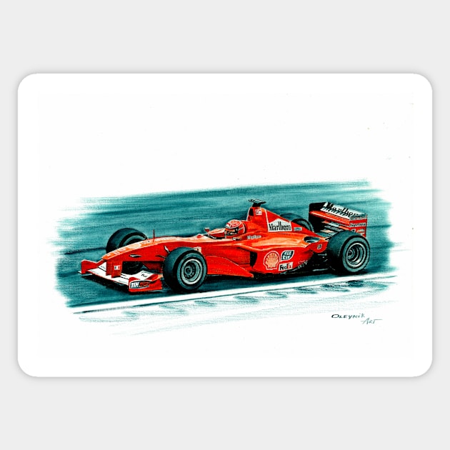 Michael Schumacher, 2000 Ferrari F1-2000 Sticker by oleynik